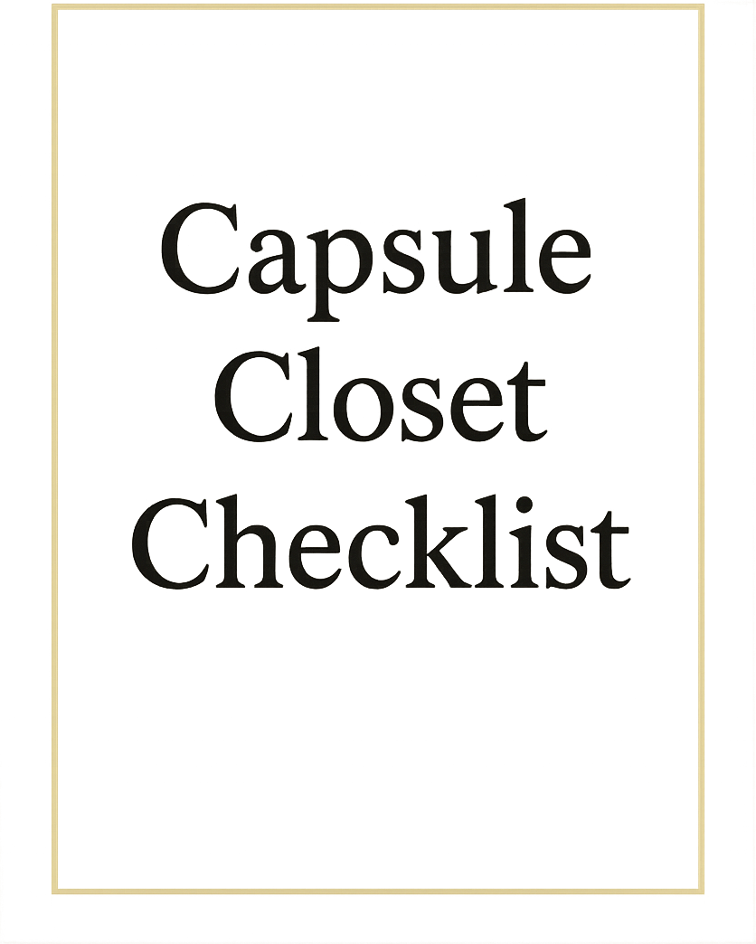 Capsule Closet Checklist cover